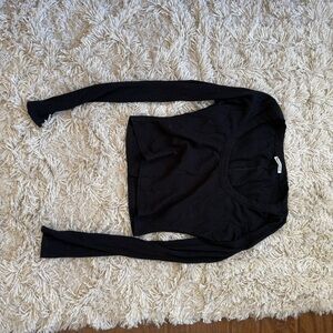 Reformation Long Sleeve Rib Knit Top